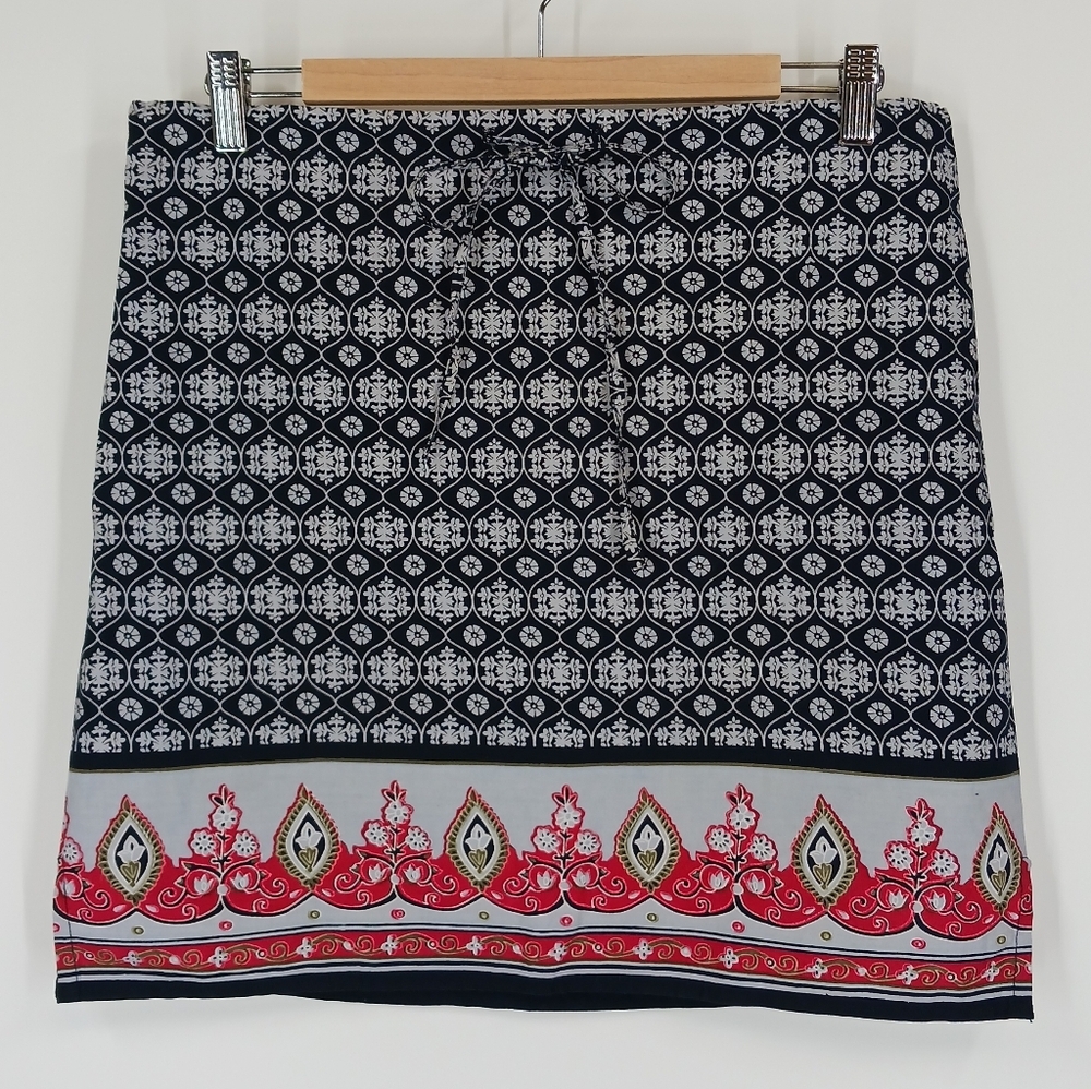 Smart Set Cotton Printed Mini Skirt